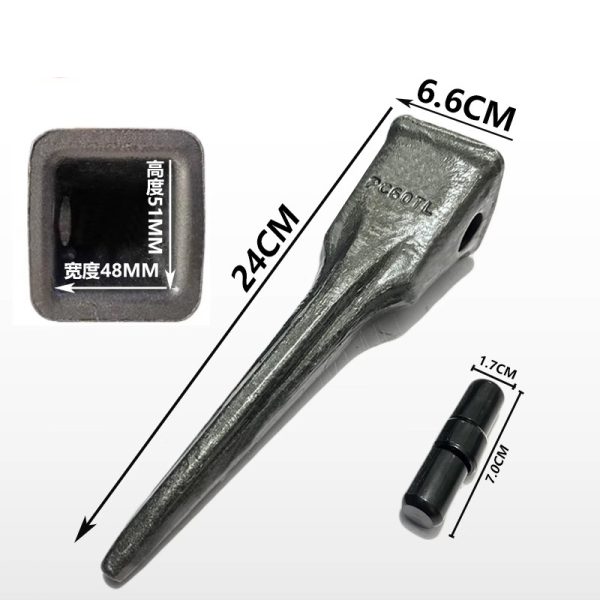 适用小松PC60 锻造尖齿斗齿配件销牙齿根座 - 图片 3