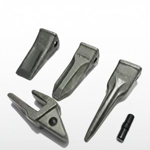 Fits Komatsu PC100 Excavator Bucket Teeth & Adapter System - High-Strength Forged/Cast Steel - Replacement Parts for 202-70-12130 (ref.)
